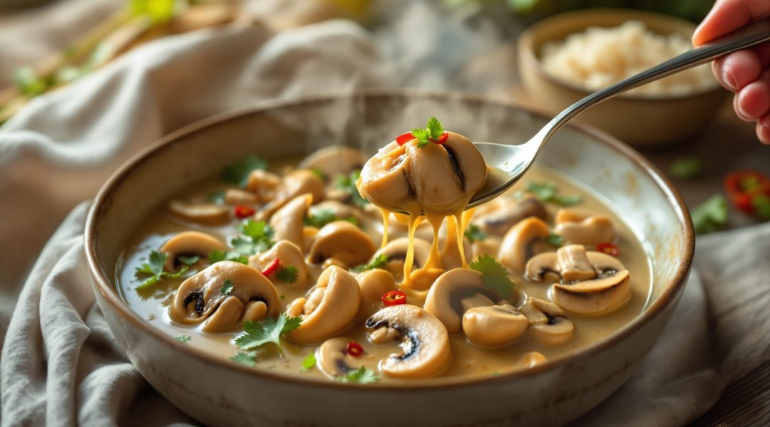 champignon lait de coco