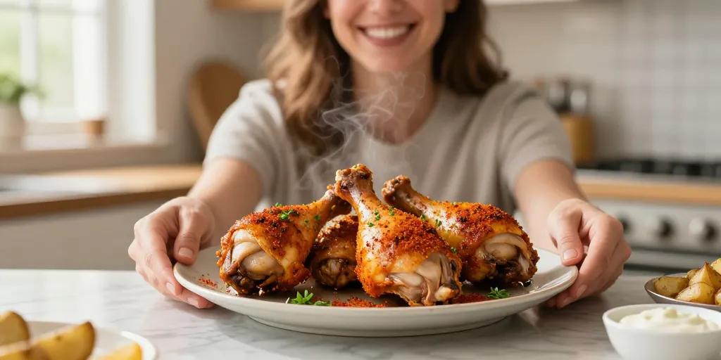pilon de poulet au paprika au four