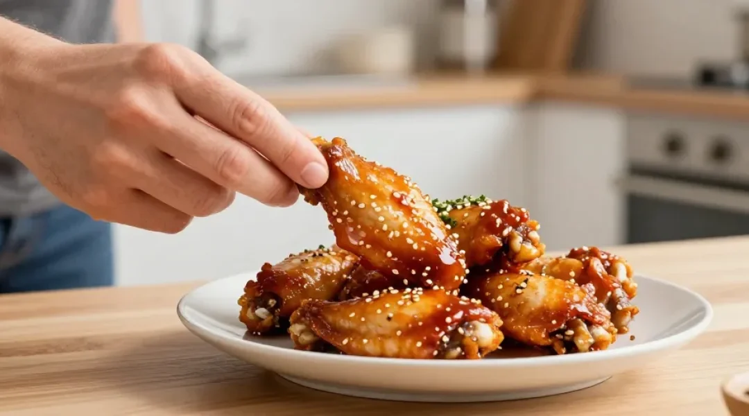 aileron de poulet en sauce