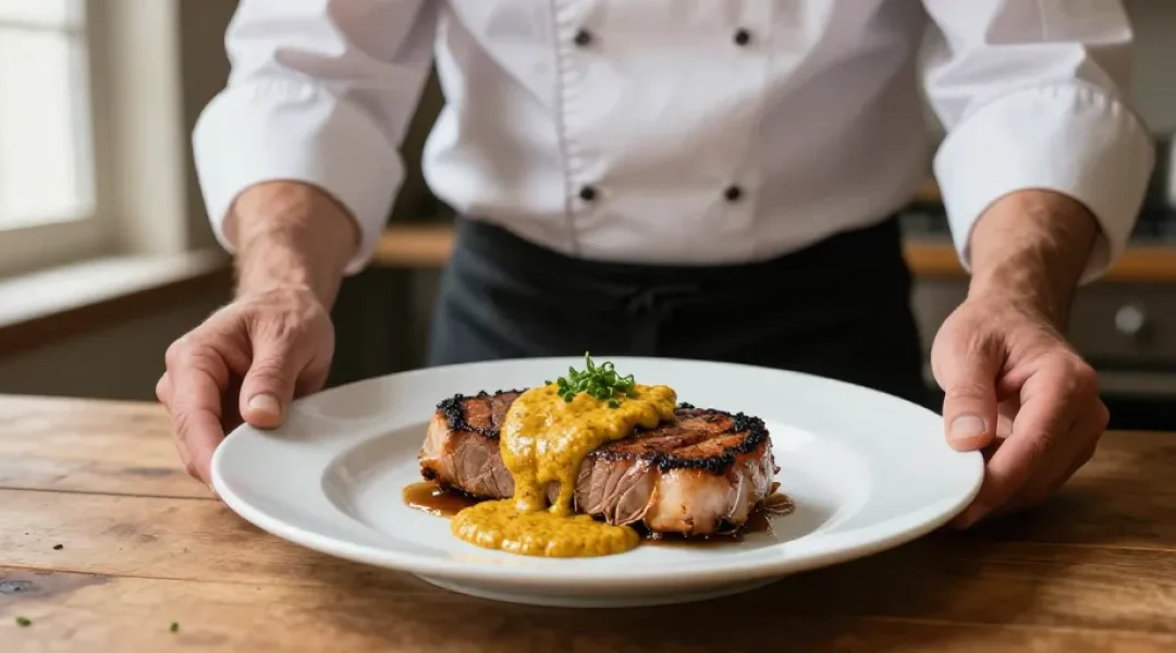araignée de porc sauce moutarde