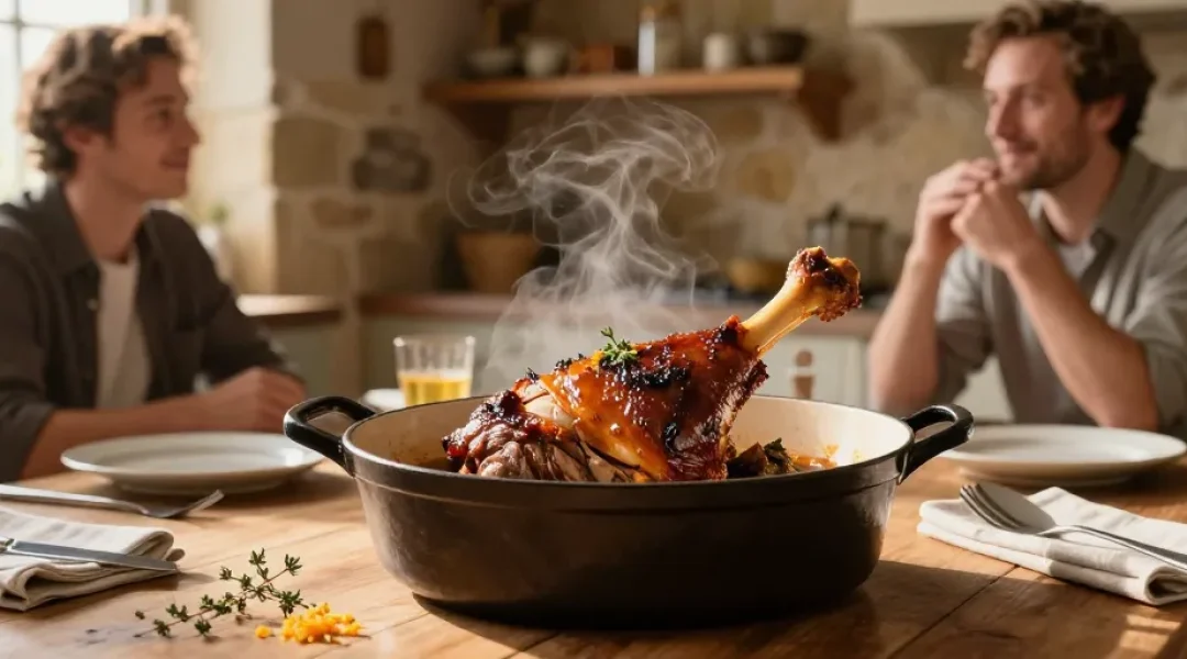 cuisse de canette en cocotte