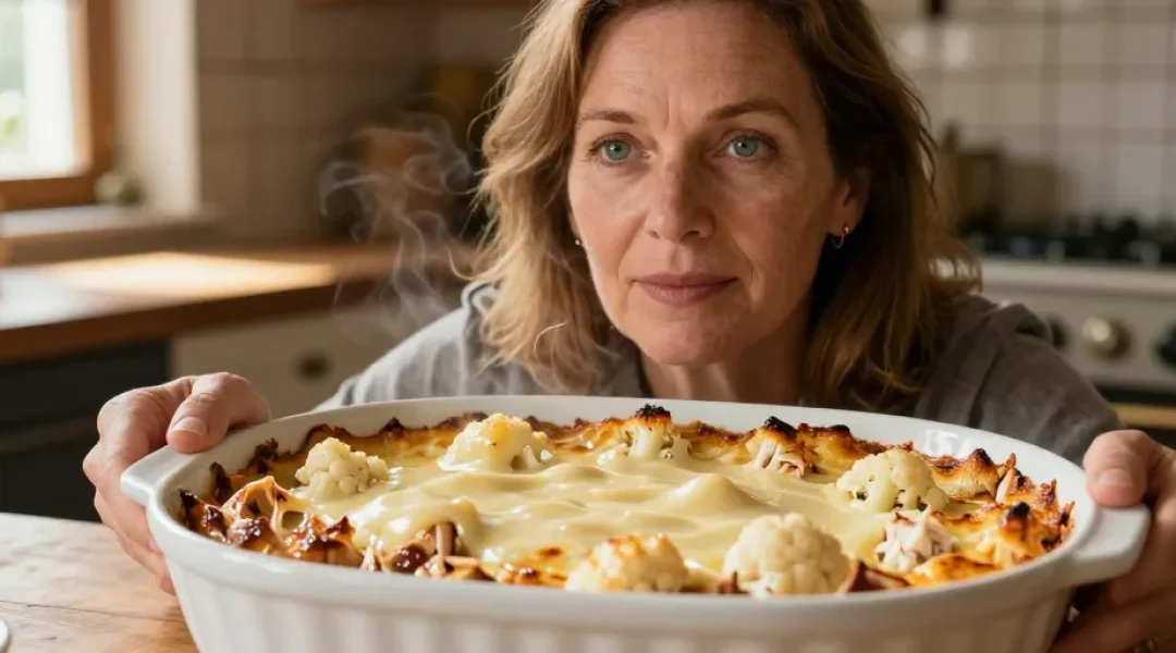 gratin chou fleur poulet béchamel