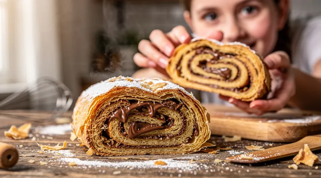 roulé au nutella croustillant